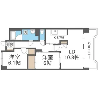 北海道札幌市中央区大通西18丁目【マンション】の間取り