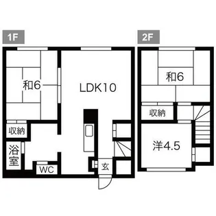 コーポ笹出B【2号室】の間取り