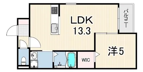 (仮)今津山中町ハイツ【2階】の間取り