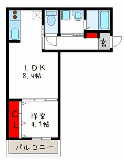 Ogar Court Fuse【1階】の間取り