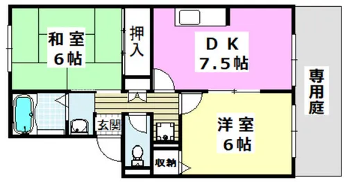 パストラール【101号室】の間取り