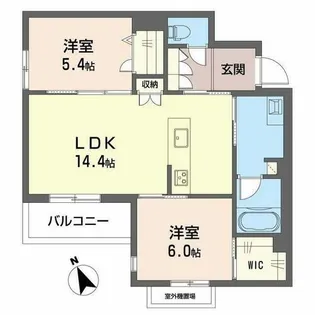 シャーメゾングランデ【0202号室】の間取り