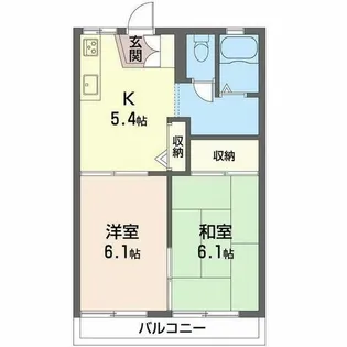 セキワガーデンハウス春日【0205号室】の間取り