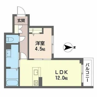 ベレオ小松原【0205号室】の間取り