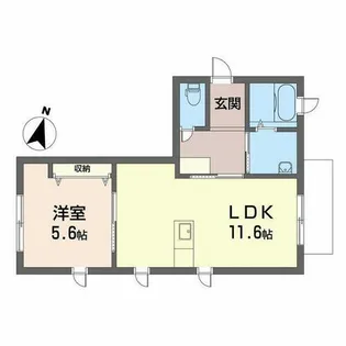 アヴェンヌ太田【0106号室】の間取り