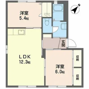 シャーメゾンHAMAICHI【0102号室】の間取り