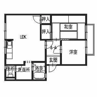 グリ-ンハイツしあわせ【0205号室】の間取り