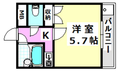 ナポレオン一世【306号室】の間取り