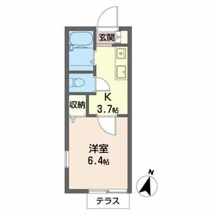 ドミールほづみ【0103号室】の間取り