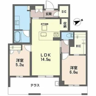 アルテーヌ浜寺元町【0112号室】の間取り