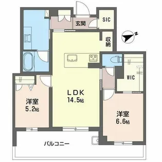 アルテーヌ浜寺元町【0312号室】の間取り