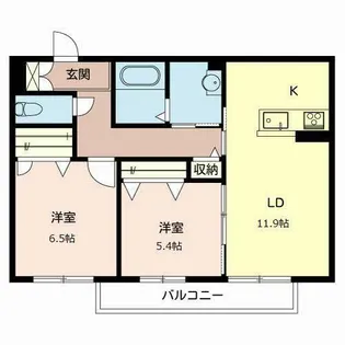 ラ・フォルテ 西明石【B202号室】の間取り