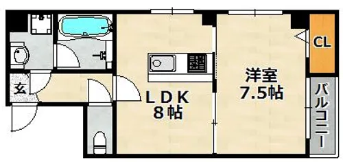 プラネックスKOBE【401号室】の間取り