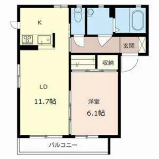 アヴァンス明石II【A201号室】の間取り