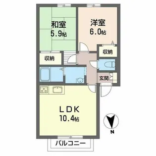 YSハイツ【0203号室】の間取り