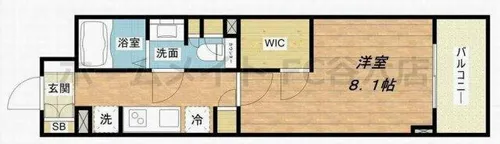 コンフォリア北堀江一丁目【9階】の間取り