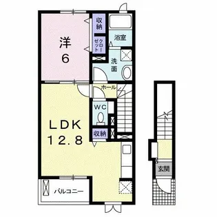 アンディーK.K【2階】の間取り