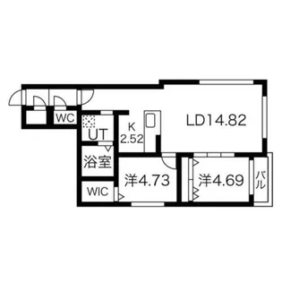 レスツオン北13【4階】の間取り