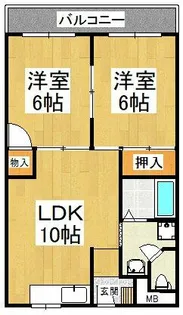 滝谷ユタカハイツ【1階】の間取り