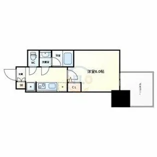 コンフォリア・リヴ大阪本町【6階】の間取り