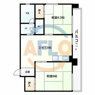 JSC帝塚山【3階】の間取り