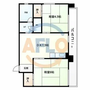JSC帝塚山【3階】の間取り