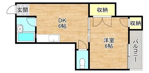 スマイルハイツ大今里西【7階】の間取り