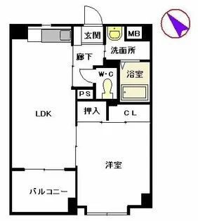 パティオ薬院II【A0402号室】の間取り