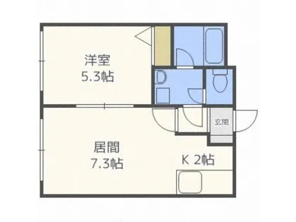 エステラ二十四軒A館【1階】の間取り