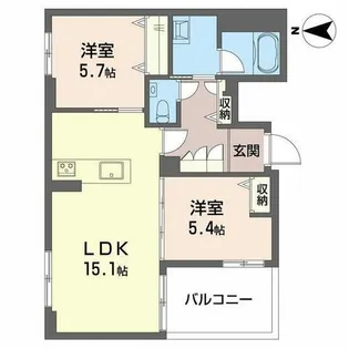 maison keyaki【0101号室】の間取り