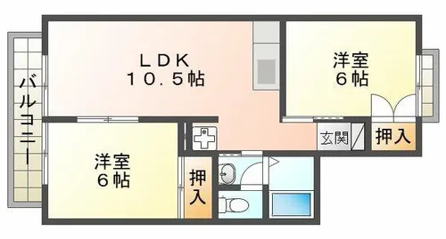 ドルチェハイツ【2階】の間取り