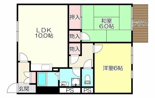 メゾン信貴【1階】の間取り