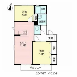 クレース・モール A棟【2階】の間取り