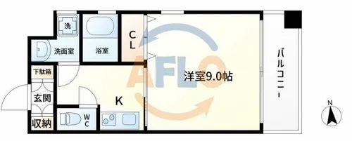 ロジュマン松原【9階】の間取り