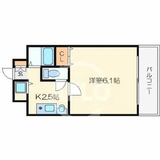 プレサンス難波OCAT前【2階】の間取り