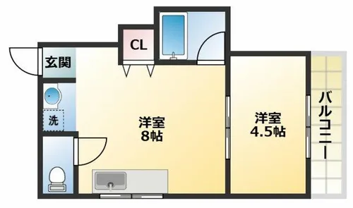 コーポ平野上町【1階】の間取り