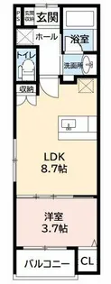 Prelude岡崎公園【303号室】の間取り