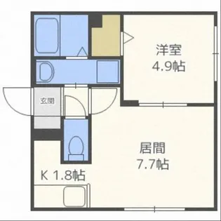 グランメール中の島【3階】の間取り