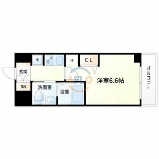 エステムコート新大阪Ⅸグランブライト【8階】の間取り