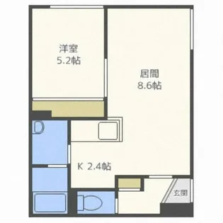 ドリホ豊平公園A【2階】の間取り