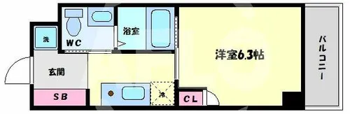 TOYOTOMI STAY Premium梅田Ⅱ【8階】の間取り