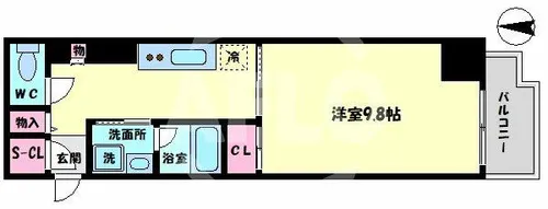 プレミアス梅田【5階】の間取り