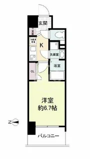 セレニテ心斎橋グランデ【2階】の間取り