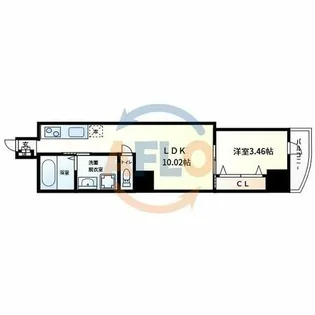 URBAN PARK難波南【12階】の間取り