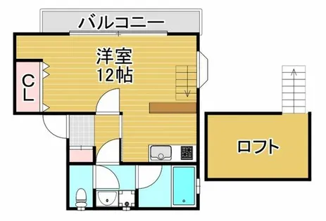 メゾン・サンティナF棟【1階】の間取り