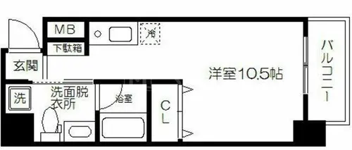 フレアコート北浜【11階】の間取り