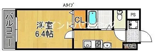 オズレジデンス天下茶屋【8階】の間取り