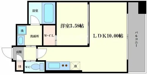 プレジオ弁天町EURO【2階】の間取り
