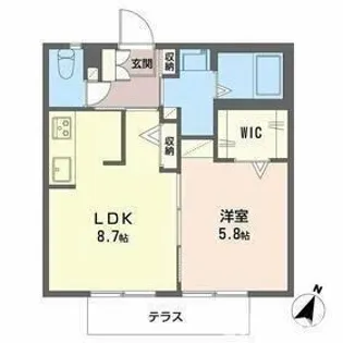 パークハイツさつき【2階】の間取り