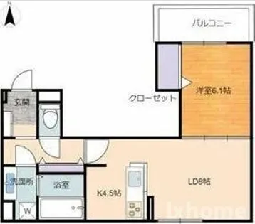 Viola中津町【3階】の間取り
